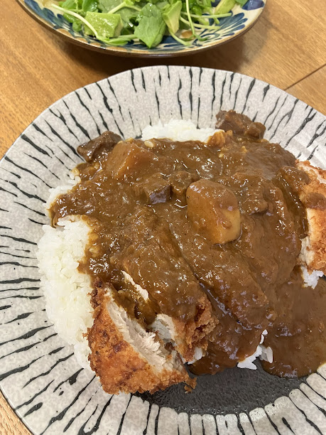 中村屋のレトルトカレーをアレンジ