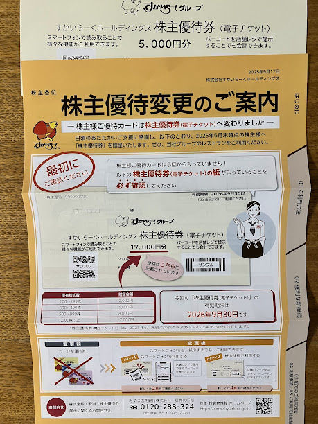 すかいらーく株主優待